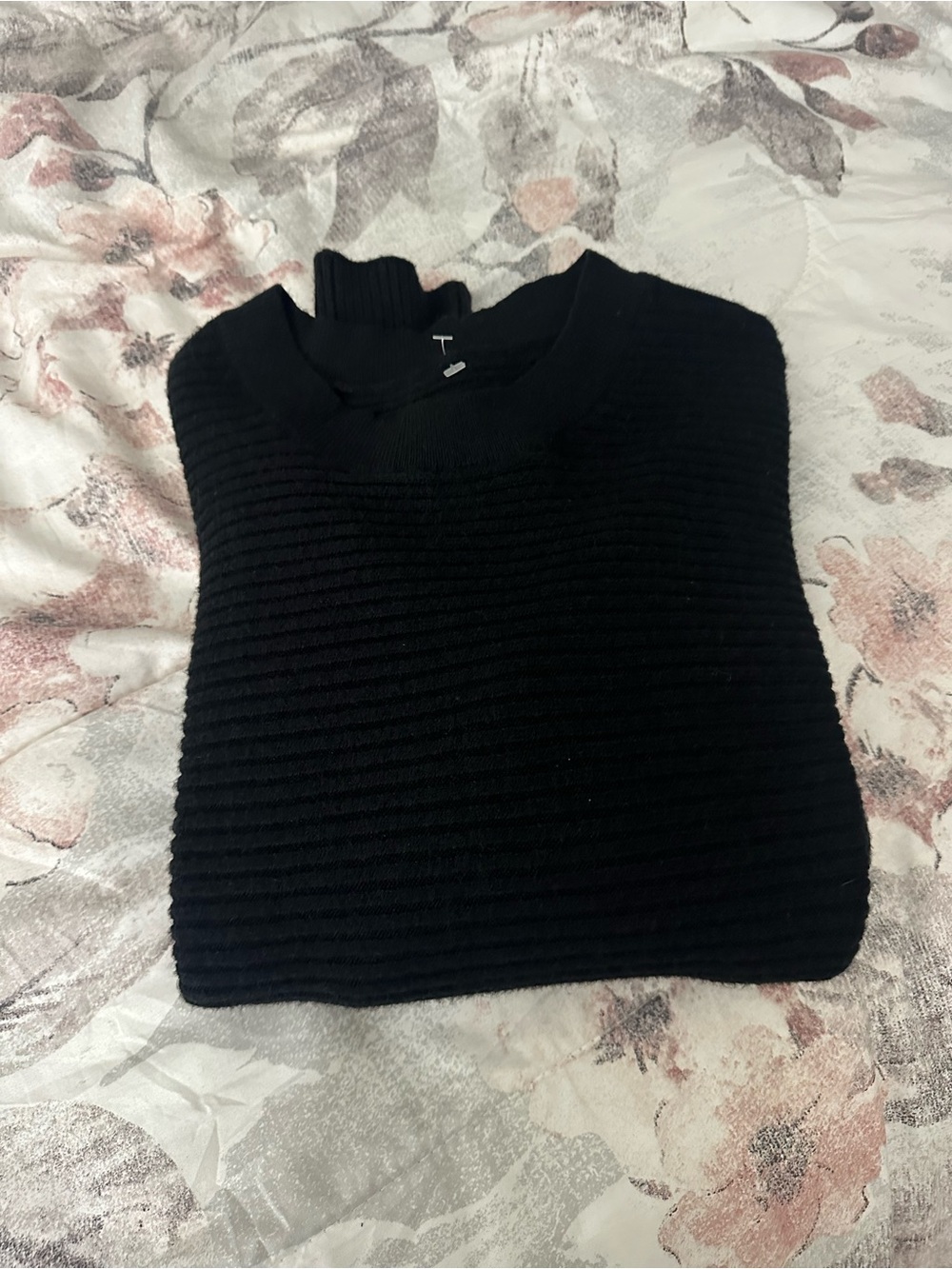 Classic Ribbed Black Sweater